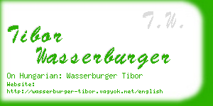 tibor wasserburger business card